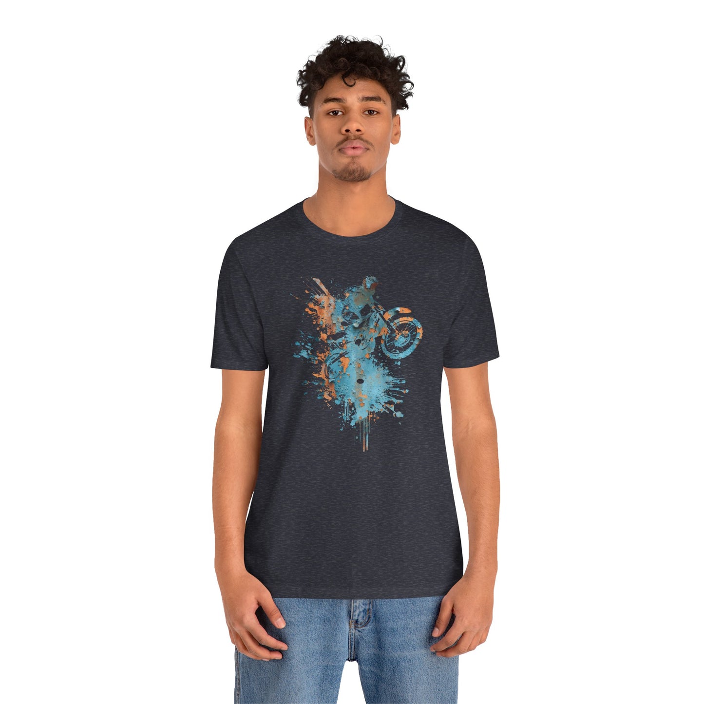 Motocross Splash Graphic Tee — Dirt Bike Rider Art T-Shirt