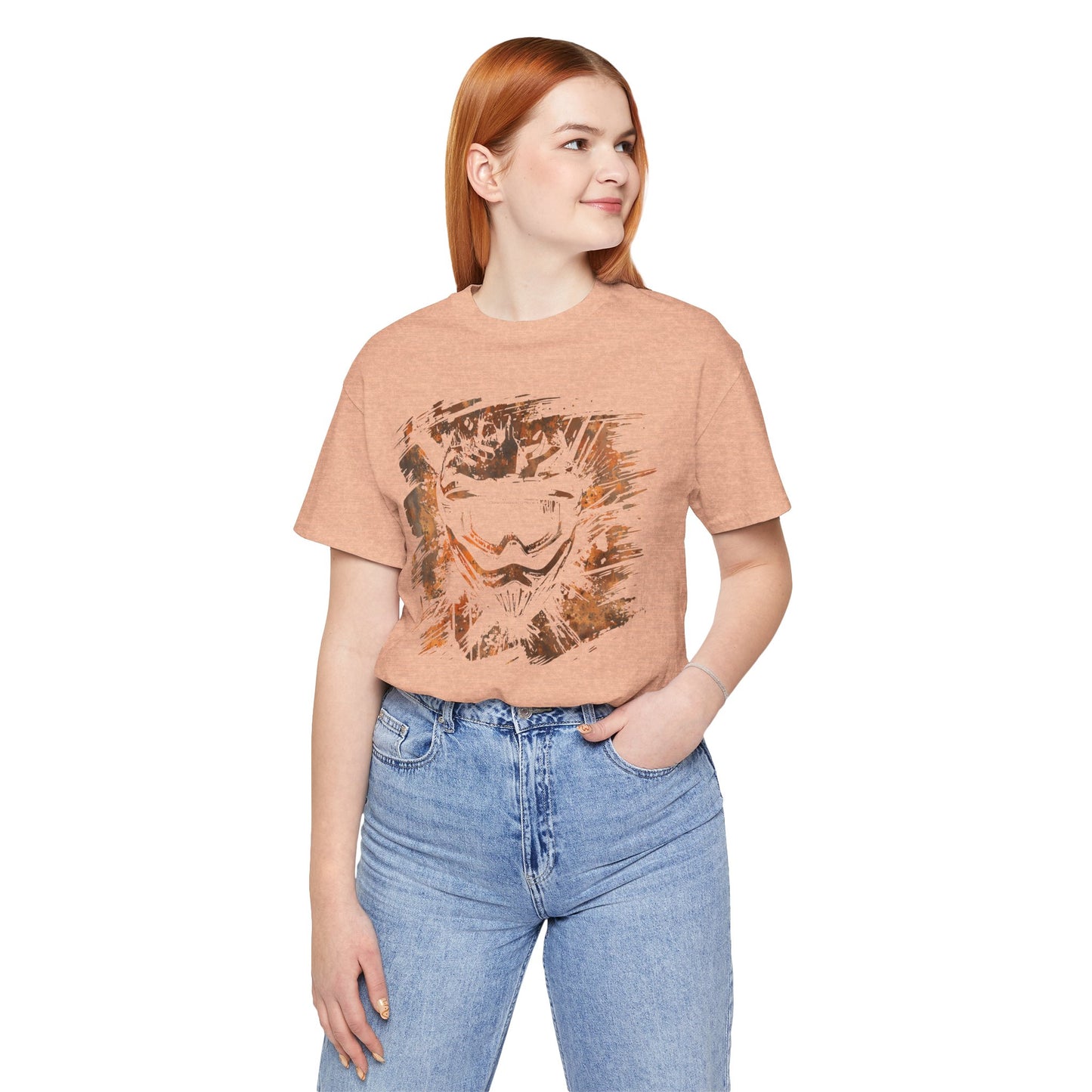 Motorcross Helmet T-Shirt — Distressed Brushstroke Animal Graphic Tee