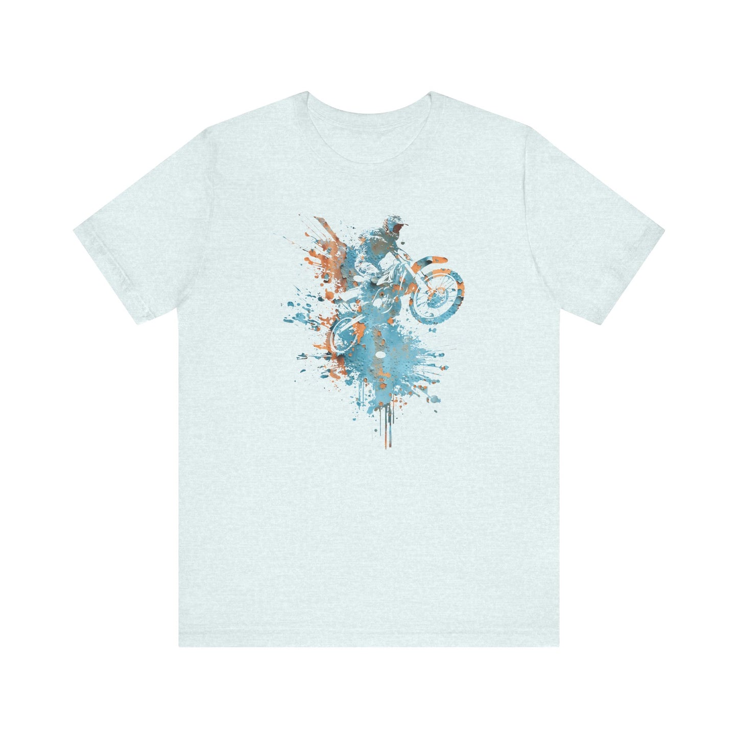 Motocross Splash Graphic Tee — Dirt Bike Rider Art T-Shirt