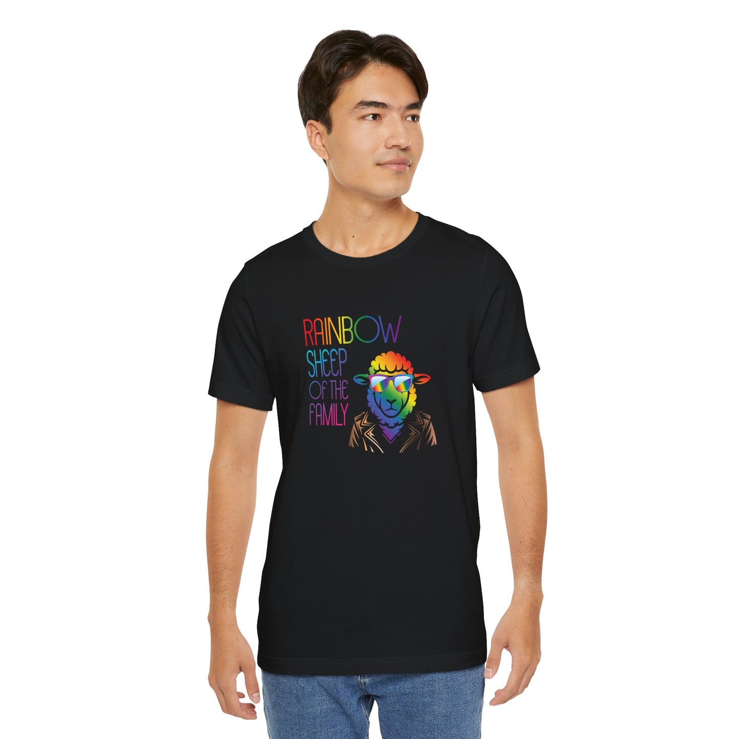 Rainbow Sheep of the Family T-Shirt — Colorful Pride Graphic Tee
