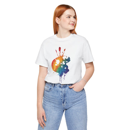 Watercolor Paint Palette T-Shirt — Rainbow Artist Tee