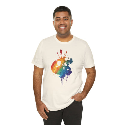 Watercolor Paint Palette T-Shirt — Rainbow Artist Tee