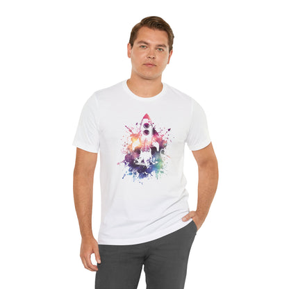 Rocket Ship T-Shirt — Colorful Space Launch Graphic Tee