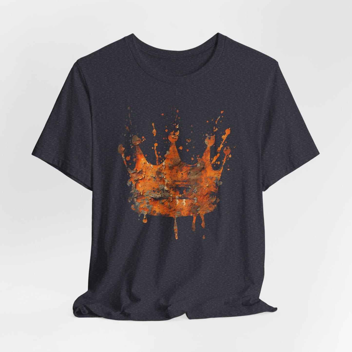 Weathered Kingdom T-Shirt — Watercolor Drip King Crown Graphic Tee