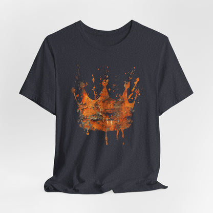 Weathered Kingdom T-Shirt — Watercolor Drip King Crown Graphic Tee