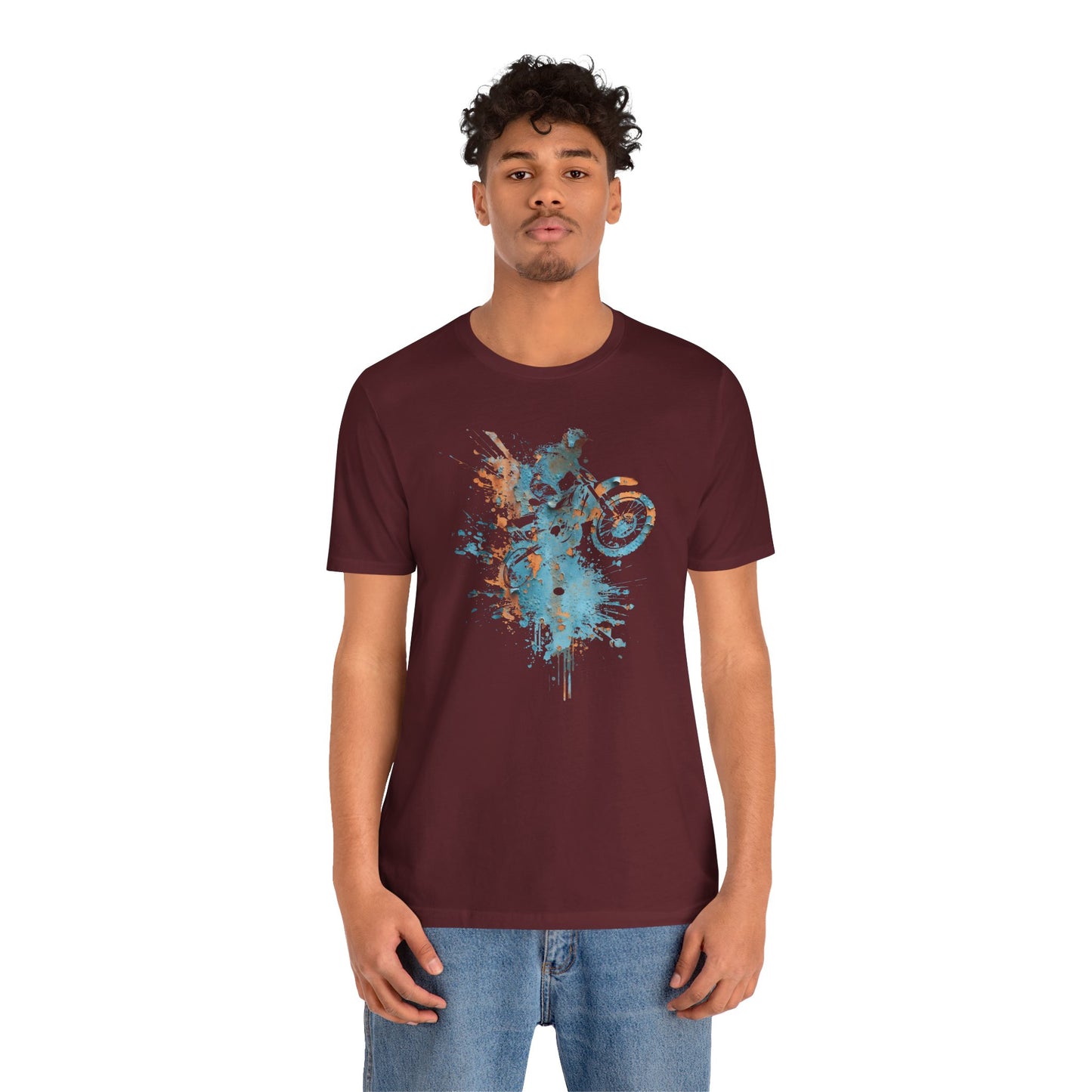 Motocross Splash Graphic Tee — Dirt Bike Rider Art T-Shirt