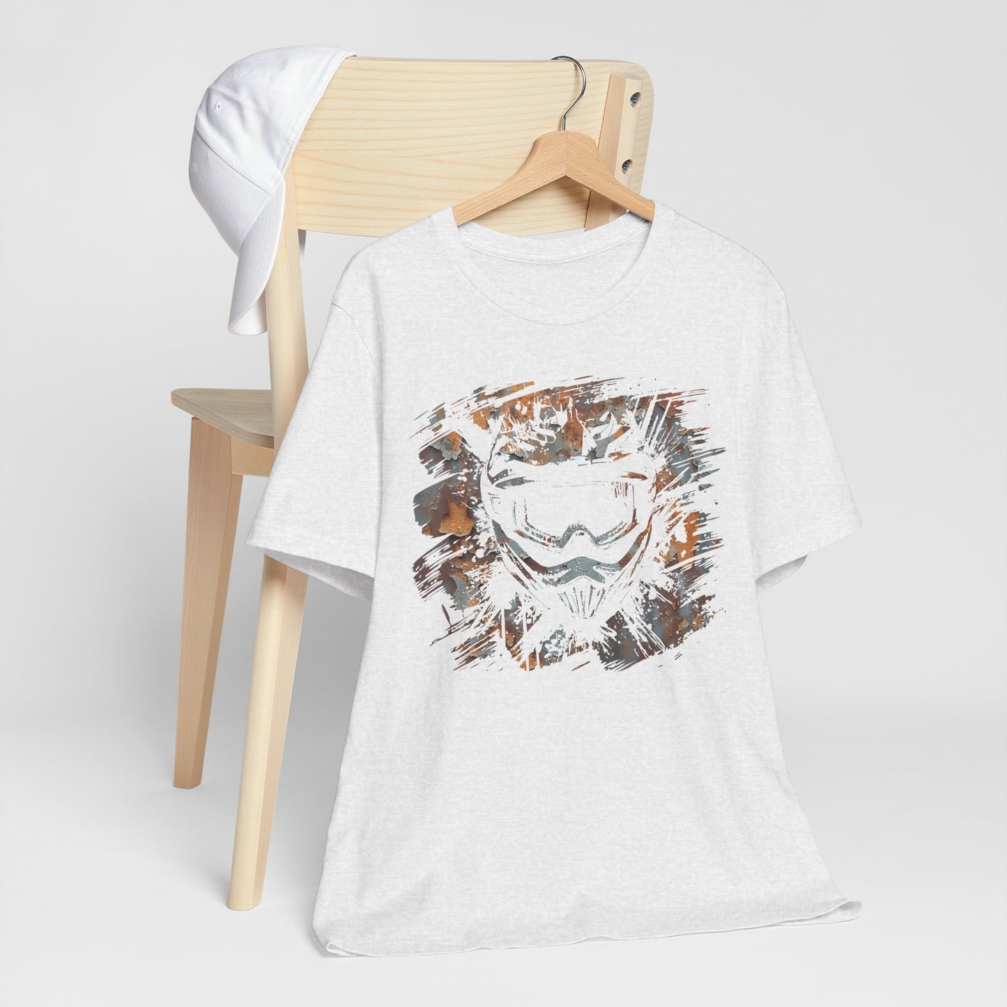 Motorcross Helmet T-Shirt — Distressed Brushstroke Animal Graphic Tee