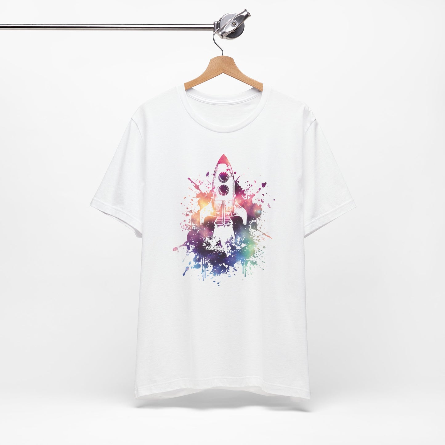 Rocket Ship T-Shirt — Colorful Space Launch Graphic Tee
