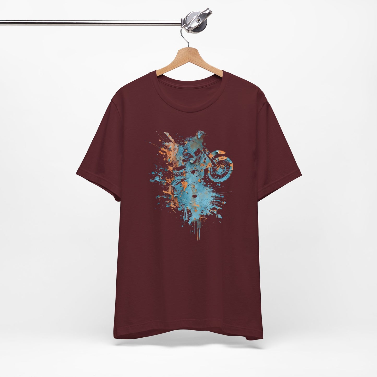 Motocross Splash Graphic Tee — Dirt Bike Rider Art T-Shirt