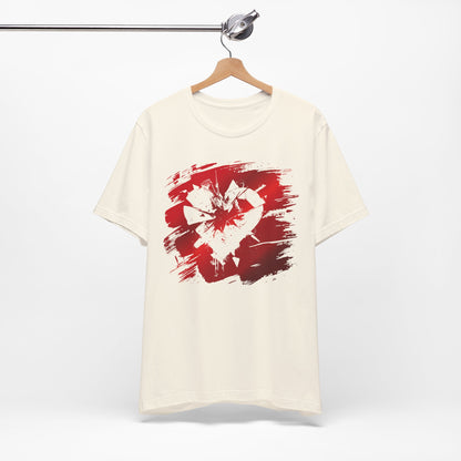 Broken Heart Brushstroke Tee — Distressed Red Heart Graphic Shirt