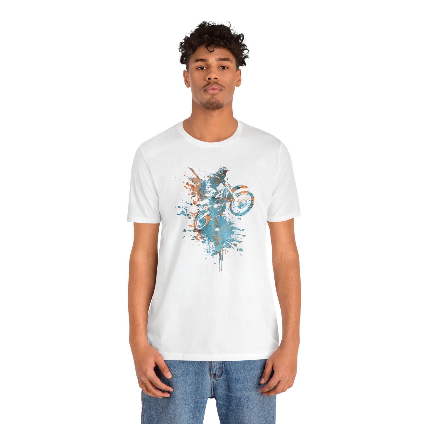 Motocross Splash Graphic Tee — Dirt Bike Rider Art T-Shirt