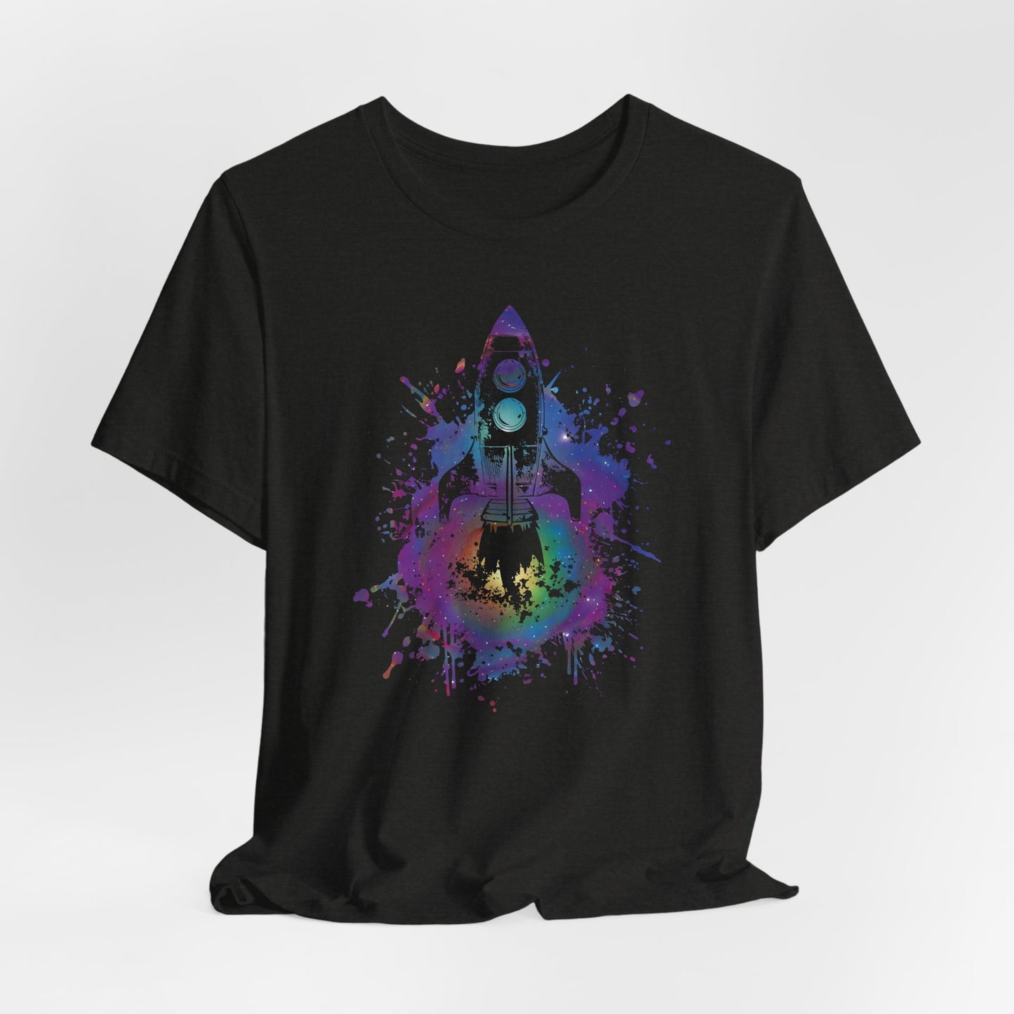 Rocket Ship T-Shirt — Colorful Space Launch Graphic Tee