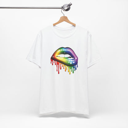 Rainbow Drip Lips T-Shirt — Pride Graphic Tee