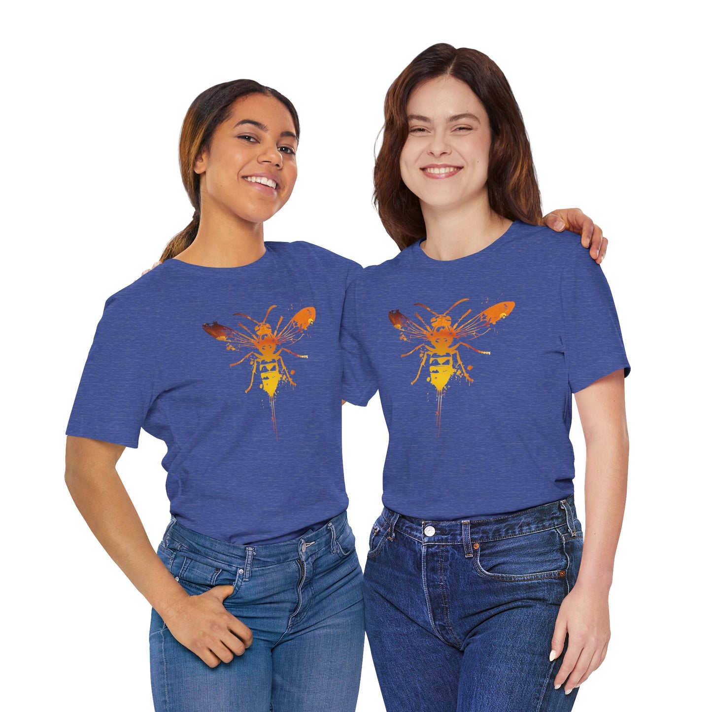 Sting Like a Bee Graphic Tee — Orange Watercolor Bee Shirt