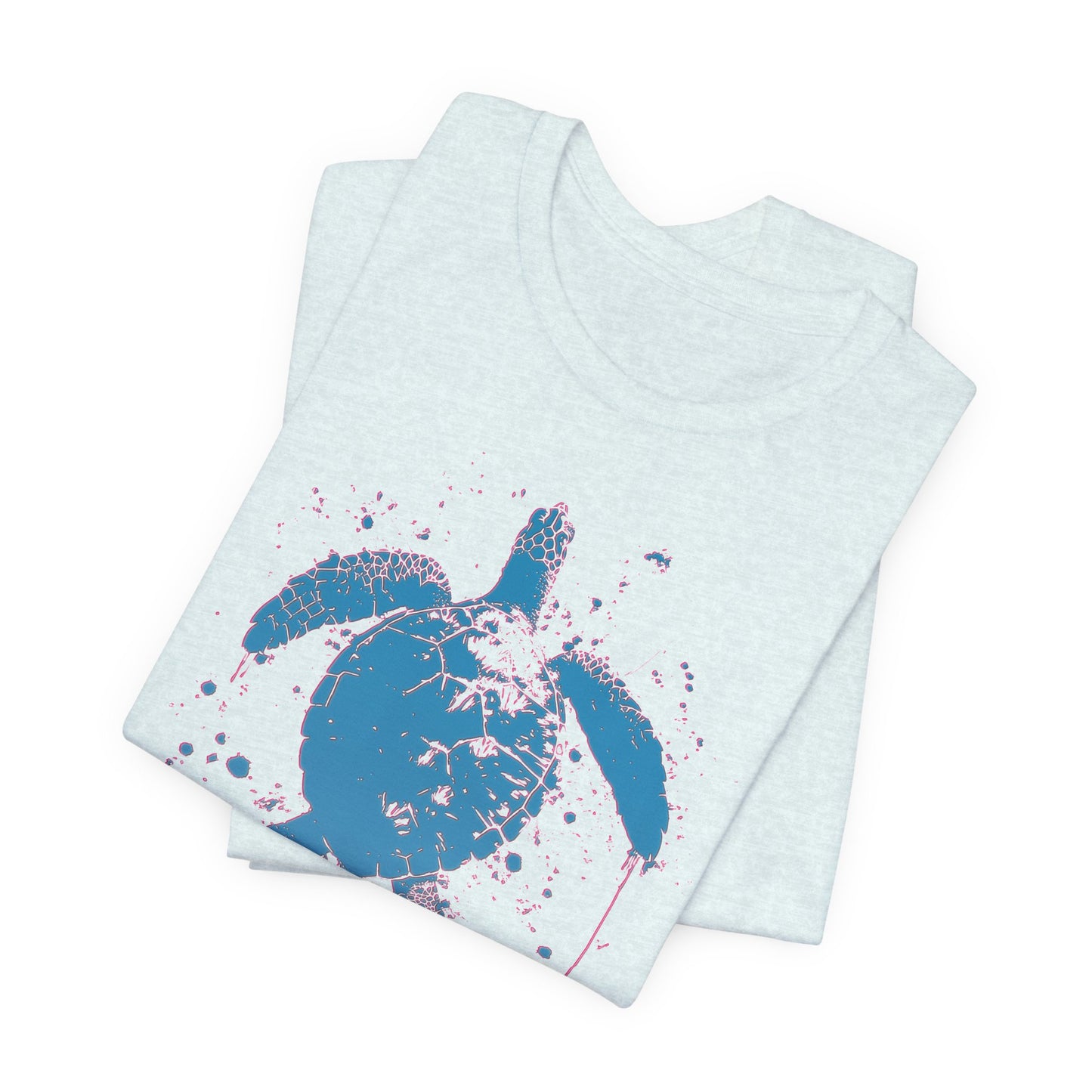 Blue Neon Sea Turtle T-Shirt — Ocean Beach Beachwear Tee