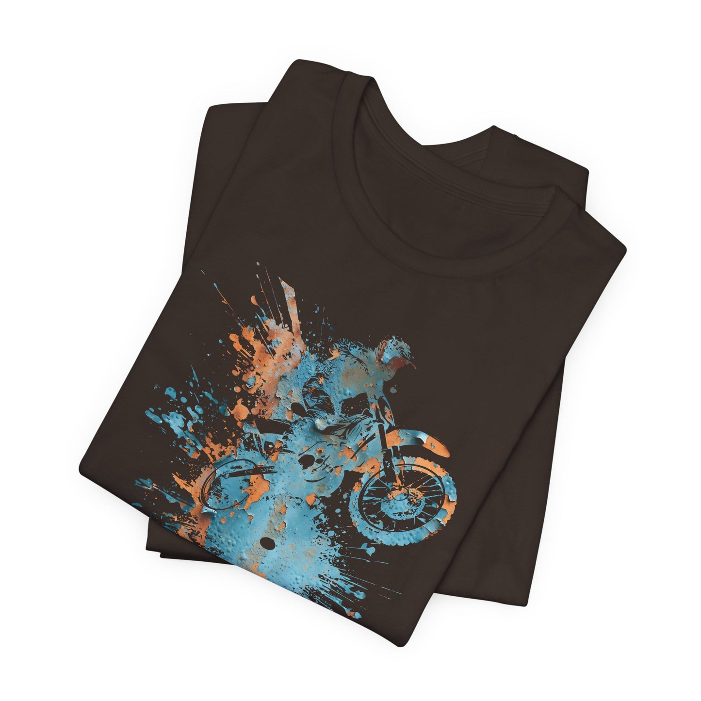 Motocross Splash Graphic Tee — Dirt Bike Rider Art T-Shirt