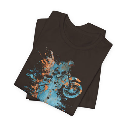 Motocross Splash Graphic Tee — Dirt Bike Rider Art T-Shirt