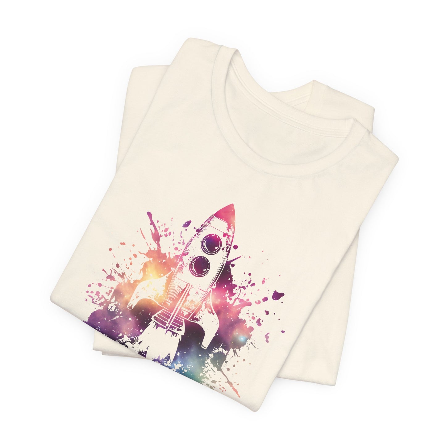 Rocket Ship T-Shirt — Colorful Space Launch Graphic Tee