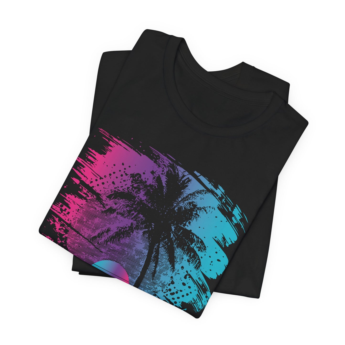 Retro Palm Sunset Tee — Vintage Beach Palm Tree T-Shirt