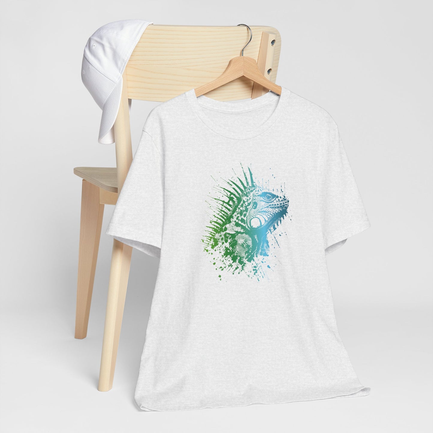 Iguana Splash T‑Shirt — Watercolor Reptile Graphic Tee