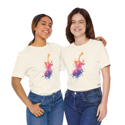 Colorful Violin Splash T-Shirt — Watercolor Musician Tee for Violinists & Music Lovers