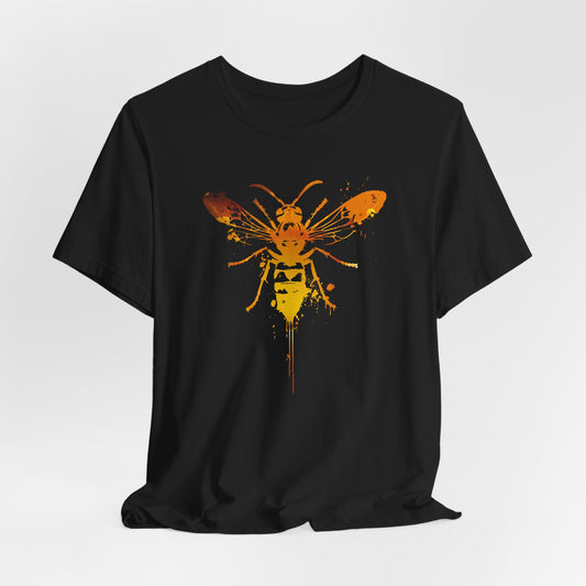 Sting Like a Bee Graphic Tee — Orange Watercolor Bee Shirt