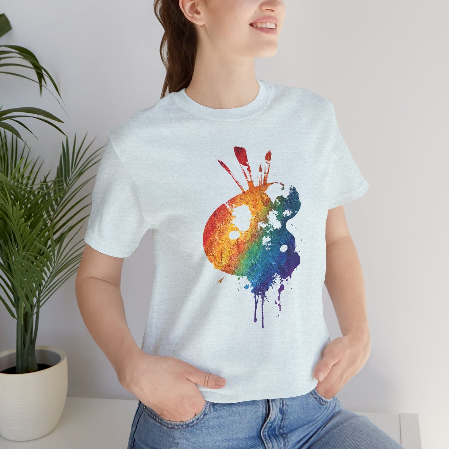 Watercolor Paint Palette T-Shirt — Rainbow Artist Tee