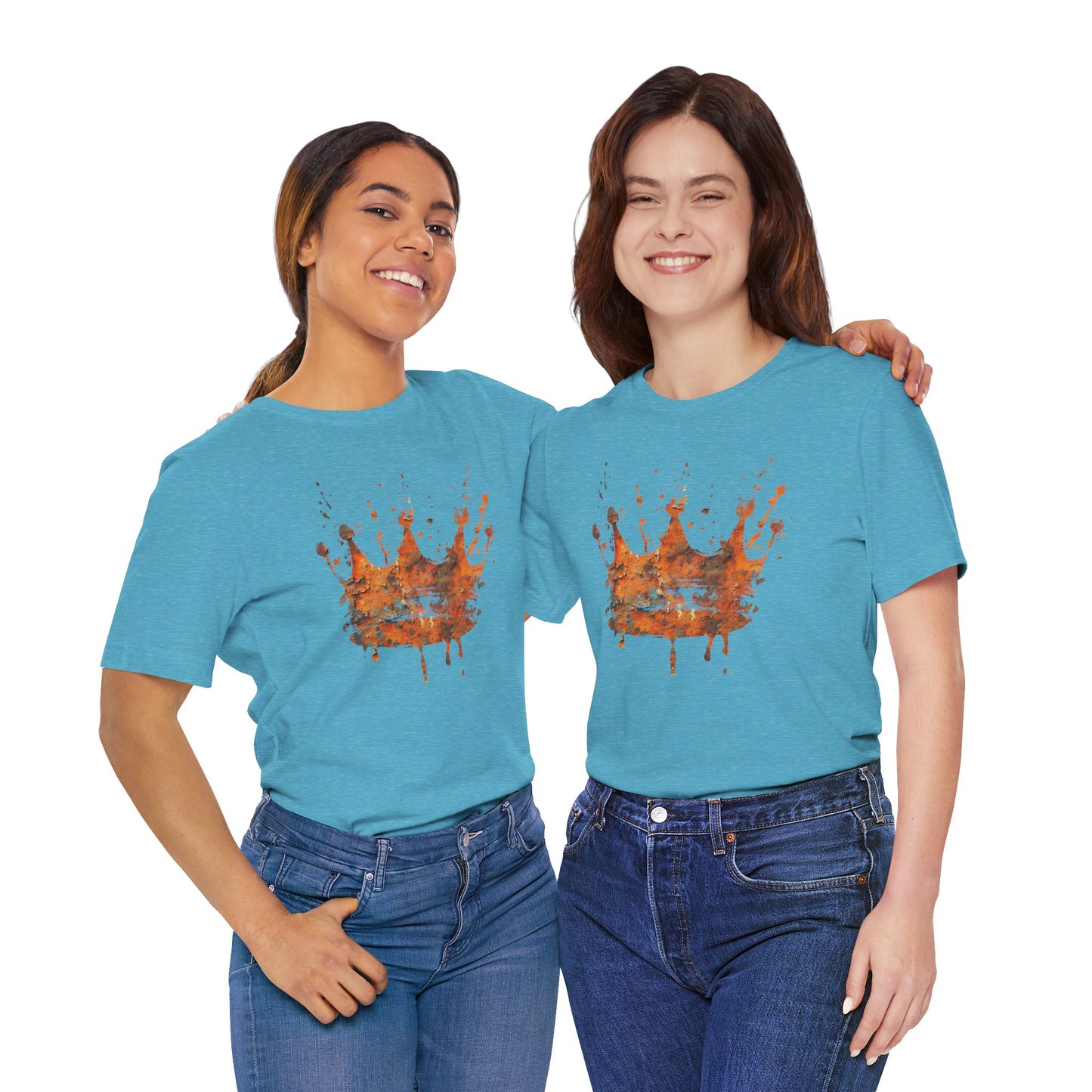 Weathered Kingdom T-Shirt — Watercolor Drip King Crown Graphic Tee