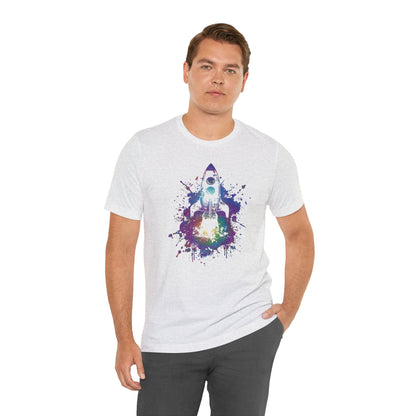 Rocket Ship T-Shirt — Colorful Space Launch Graphic Tee