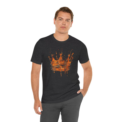Weathered Kingdom T-Shirt — Watercolor Drip King Crown Graphic Tee