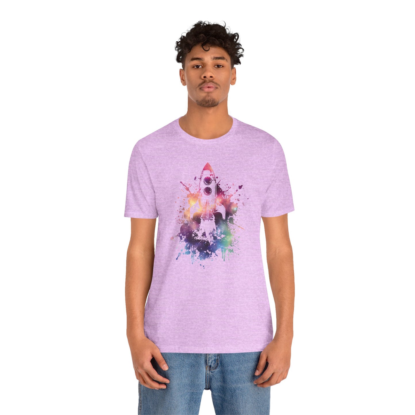 Rocket Ship T-Shirt — Colorful Space Launch Graphic Tee
