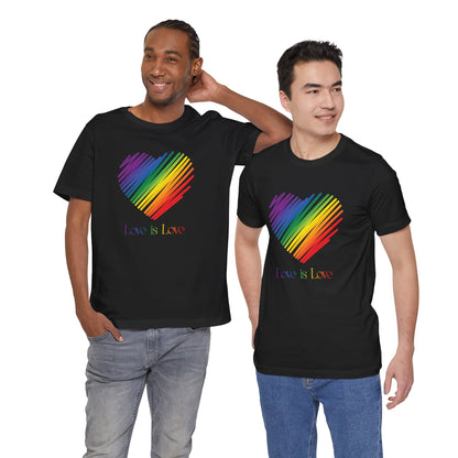 Rainbow Heart Tee — "Love is Love" Pride T-Shirt