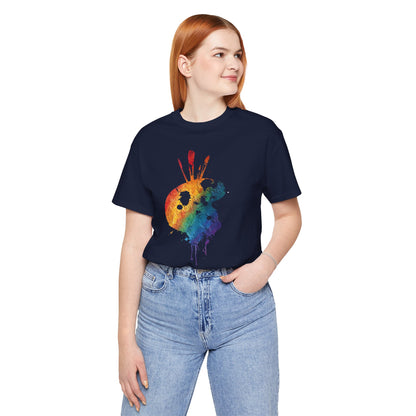 Watercolor Paint Palette T-Shirt — Rainbow Artist Tee