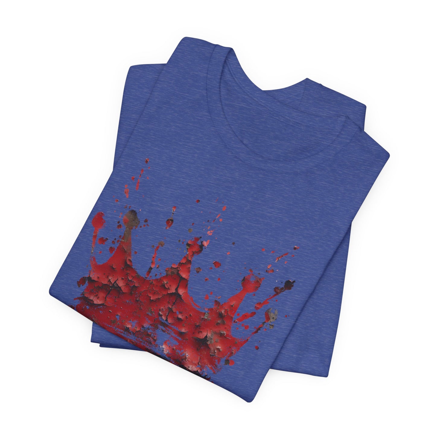 Weathered Kingdom T-Shirt — Watercolor Drip King Crown Graphic Tee