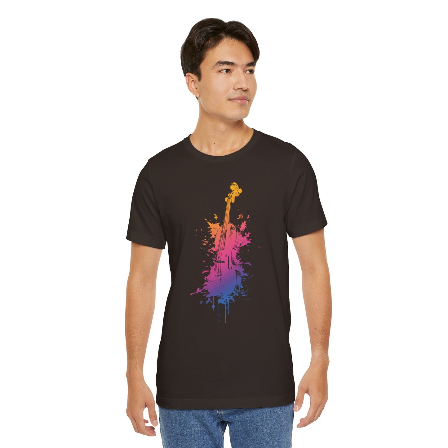 Colorful Violin Splash T-Shirt — Watercolor Musician Tee for Violinists & Music Lovers