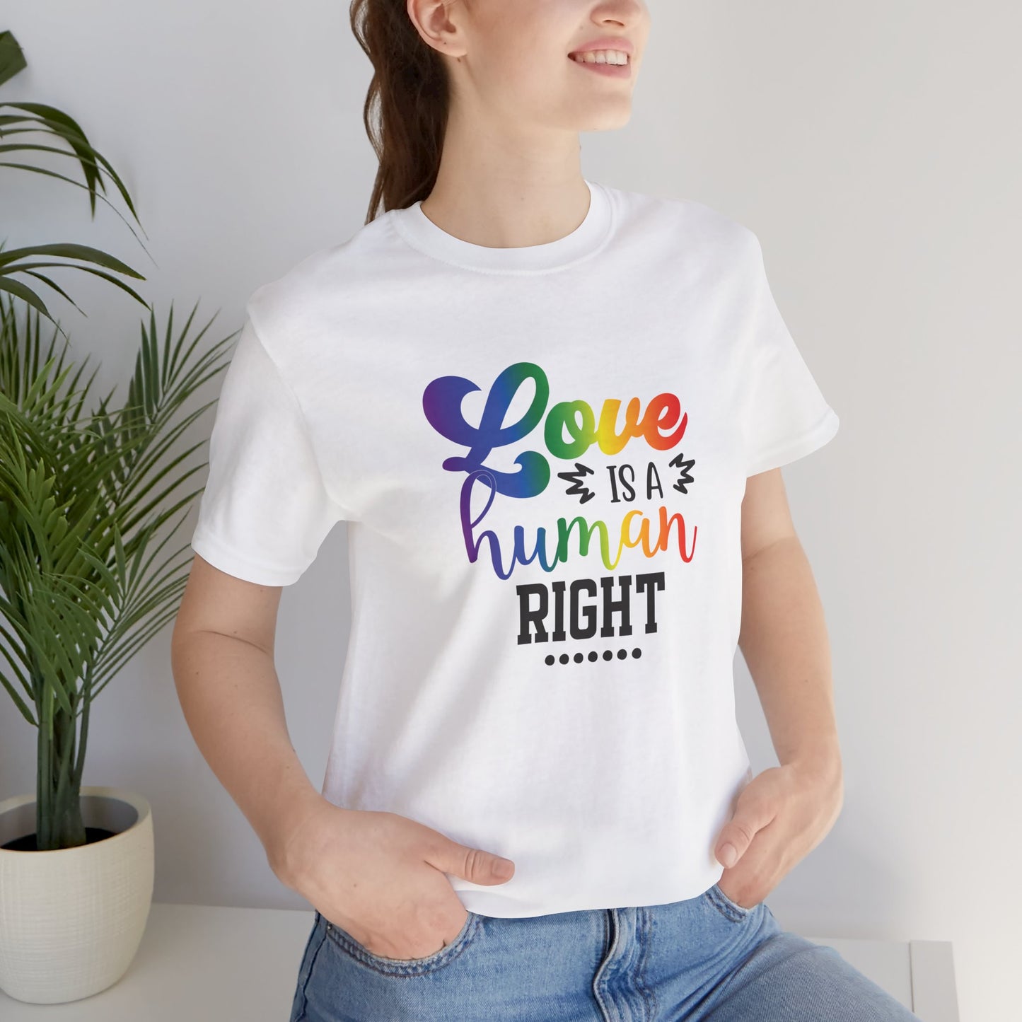 Love Is a Human Right T-Shirt – Rainbow Pride Tee