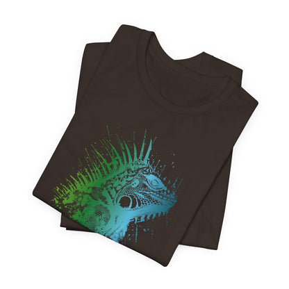 Iguana Splash T‑Shirt — Watercolor Reptile Graphic Tee