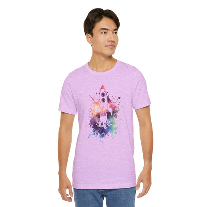 Rocket Ship T-Shirt — Colorful Space Launch Graphic Tee