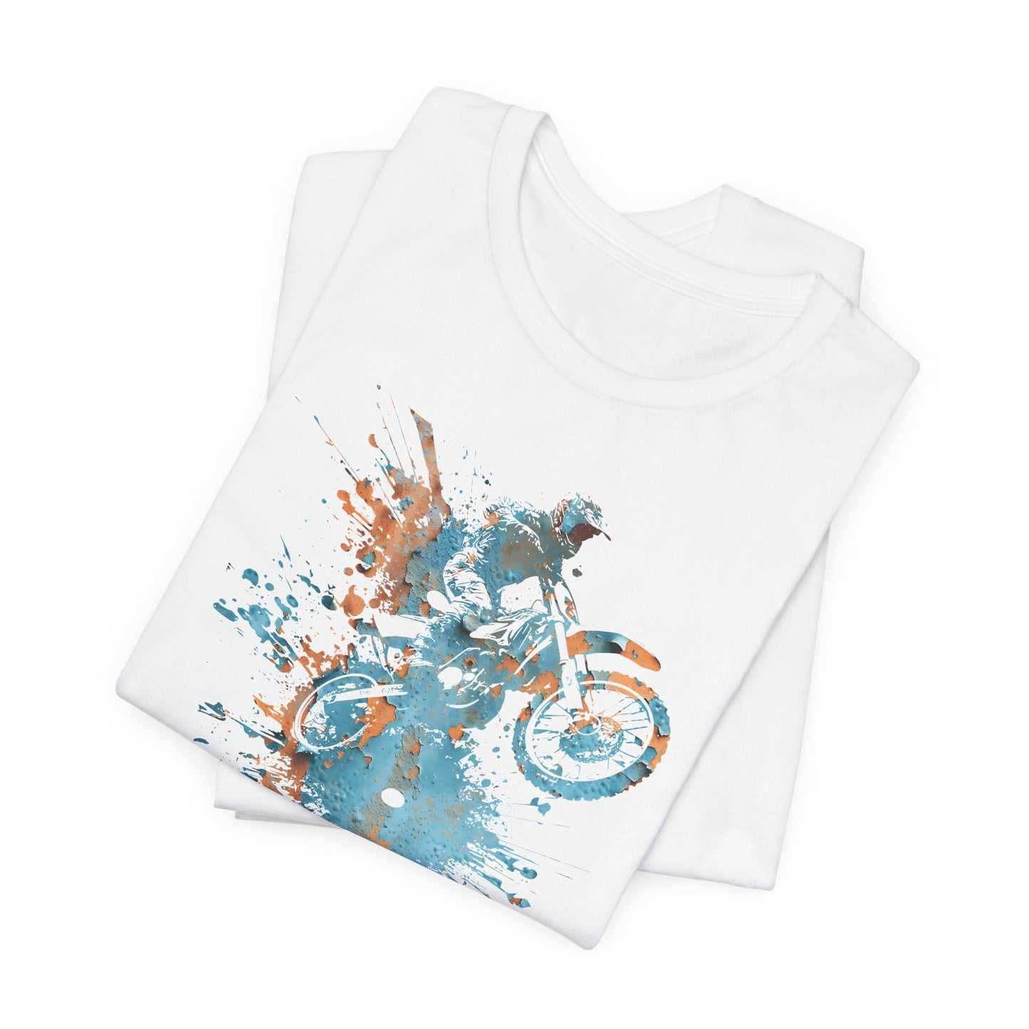 Motocross Splash Graphic Tee — Dirt Bike Rider Art T-Shirt