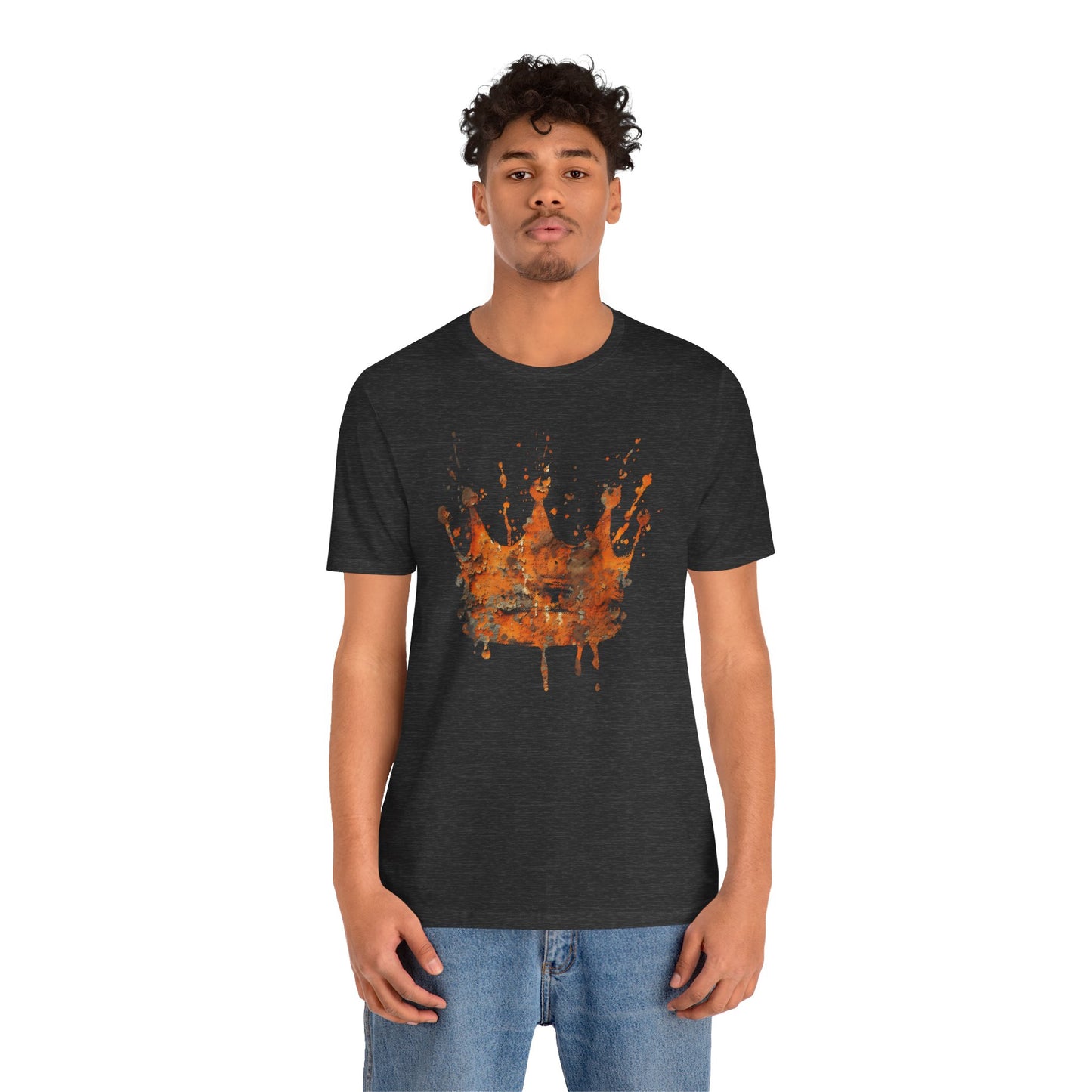 Weathered Kingdom T-Shirt — Watercolor Drip King Crown Graphic Tee