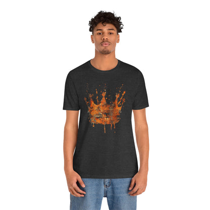 Weathered Kingdom T-Shirt — Watercolor Drip King Crown Graphic Tee