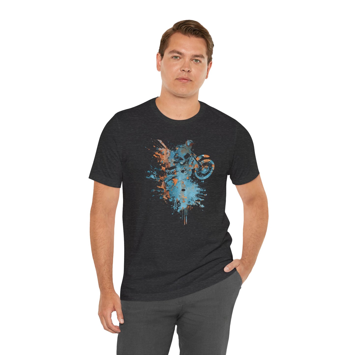 Motocross Splash Graphic Tee — Dirt Bike Rider Art T-Shirt