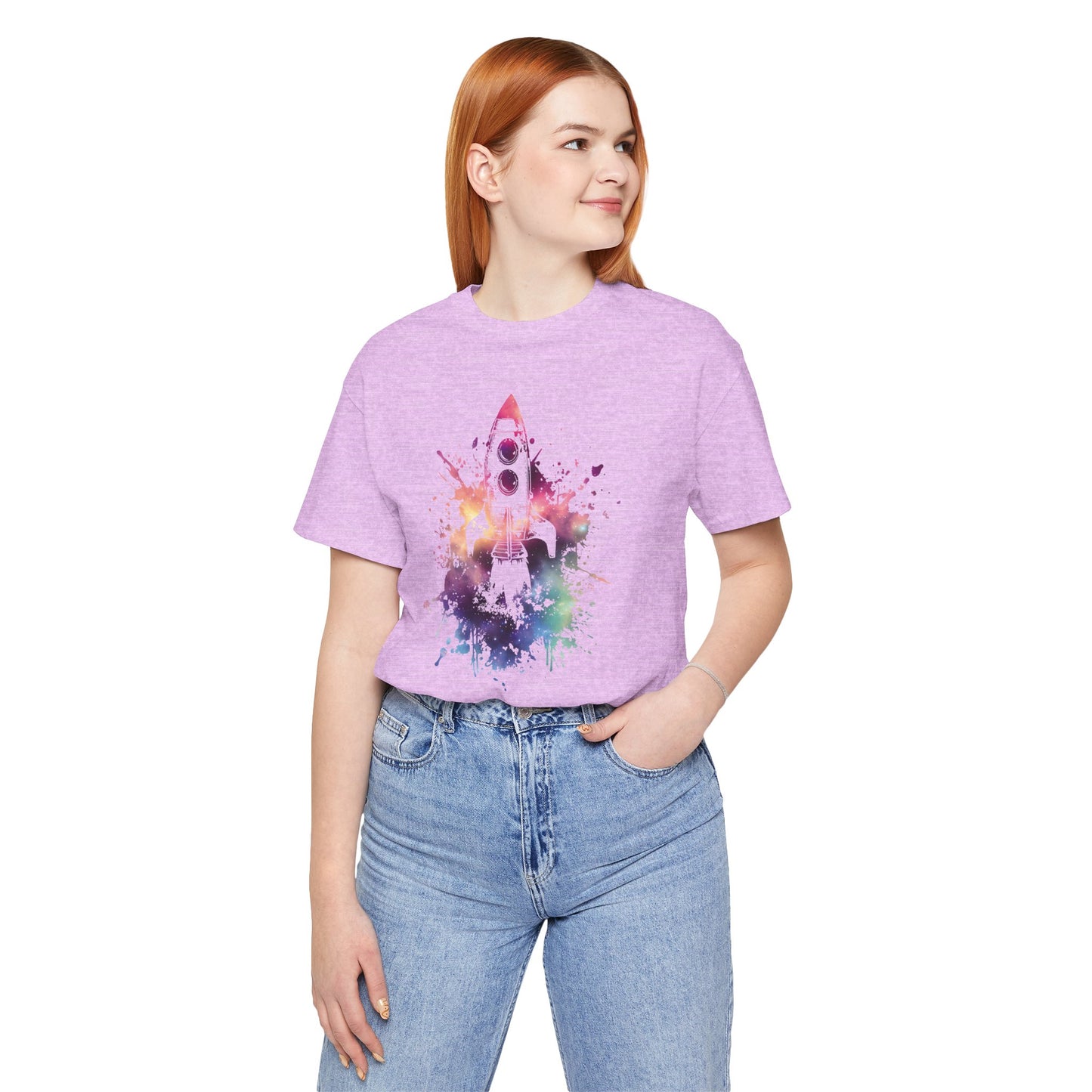 Rocket Ship T-Shirt — Colorful Space Launch Graphic Tee