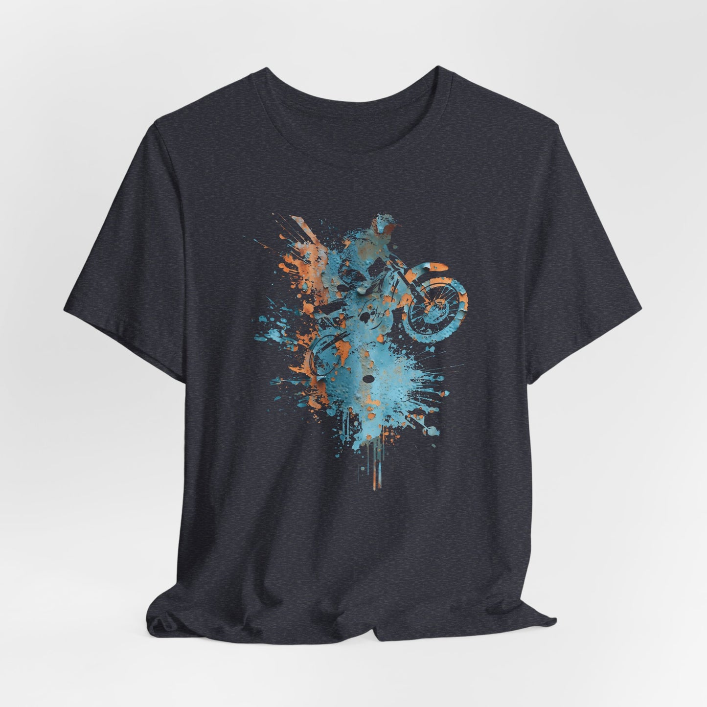 Motocross Splash Graphic Tee — Dirt Bike Rider Art T-Shirt