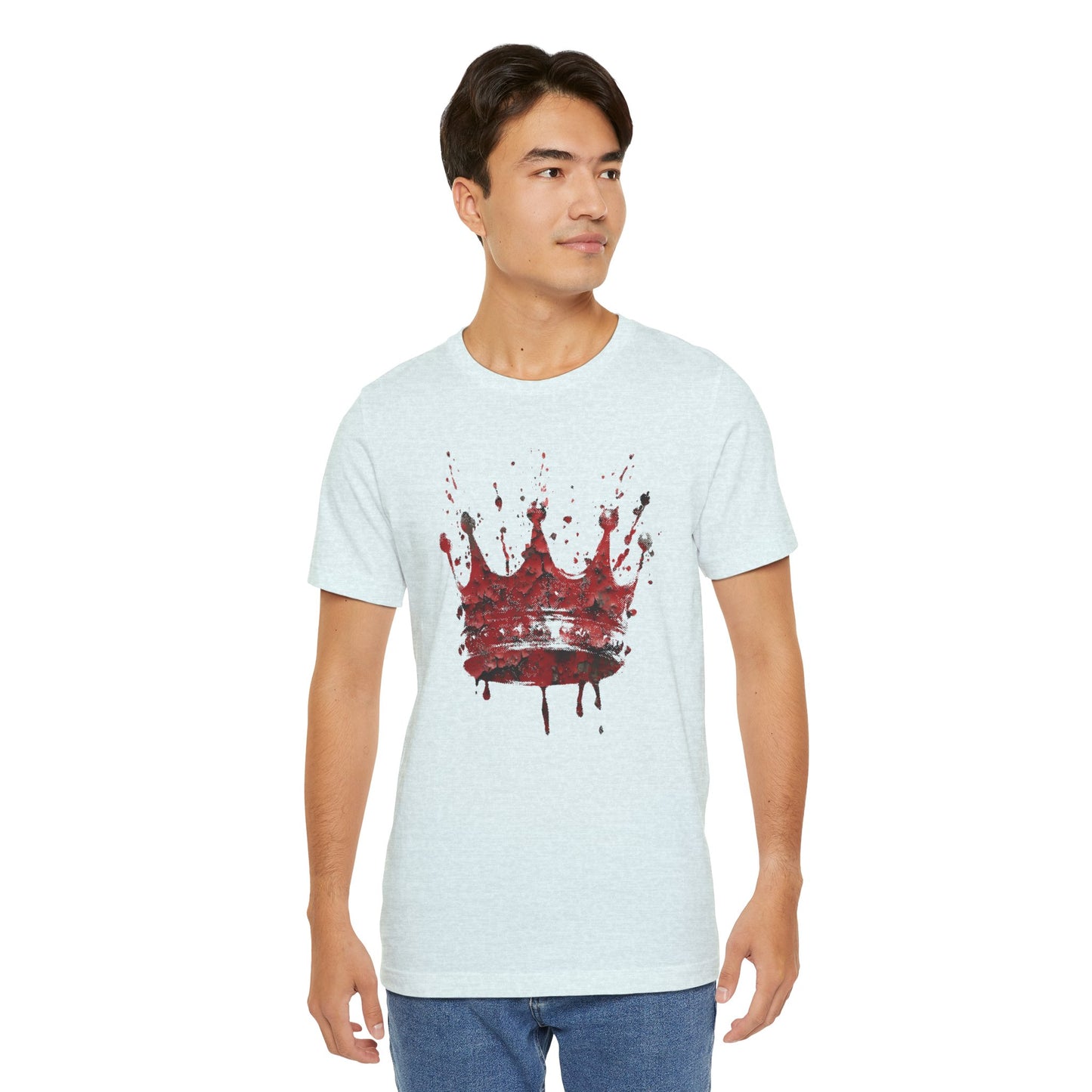 Weathered Kingdom T-Shirt — Watercolor Drip King Crown Graphic Tee