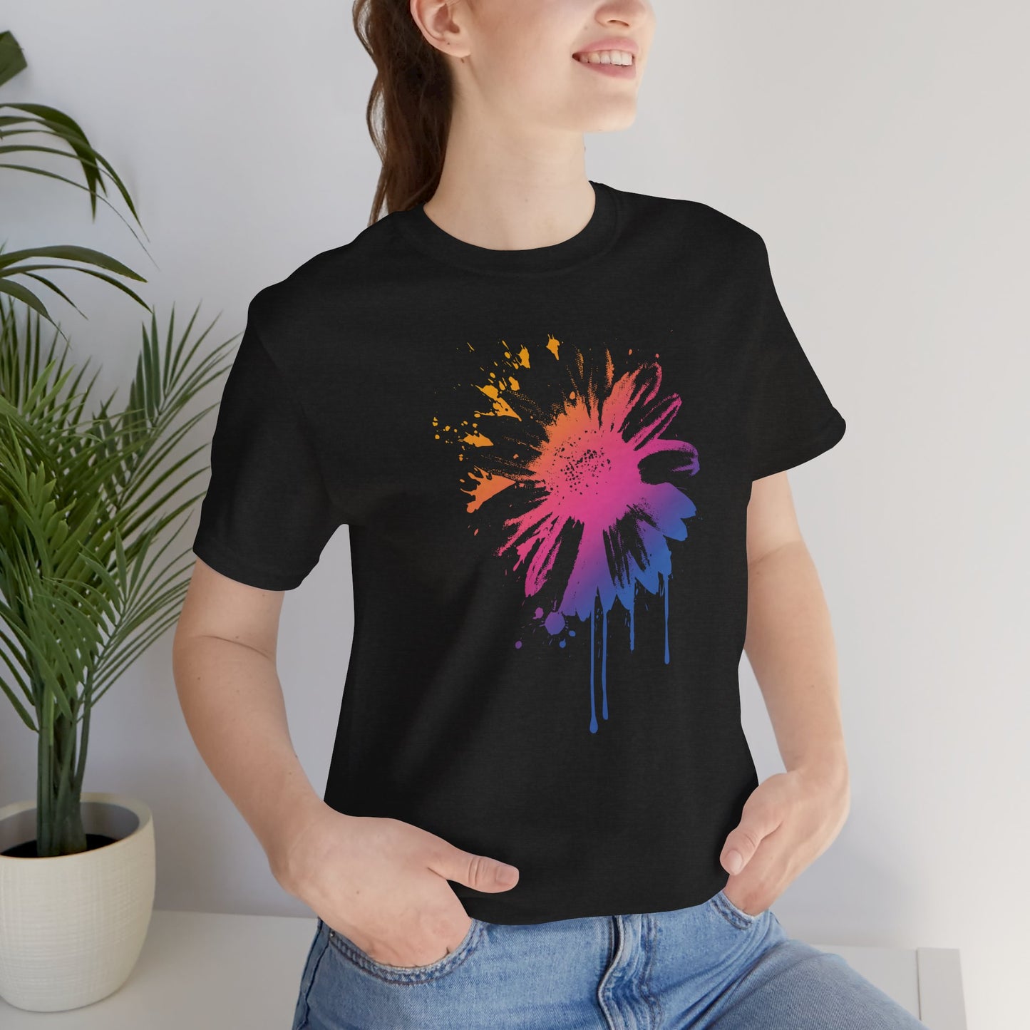 Paint-Splatter Daisy T-Shirt