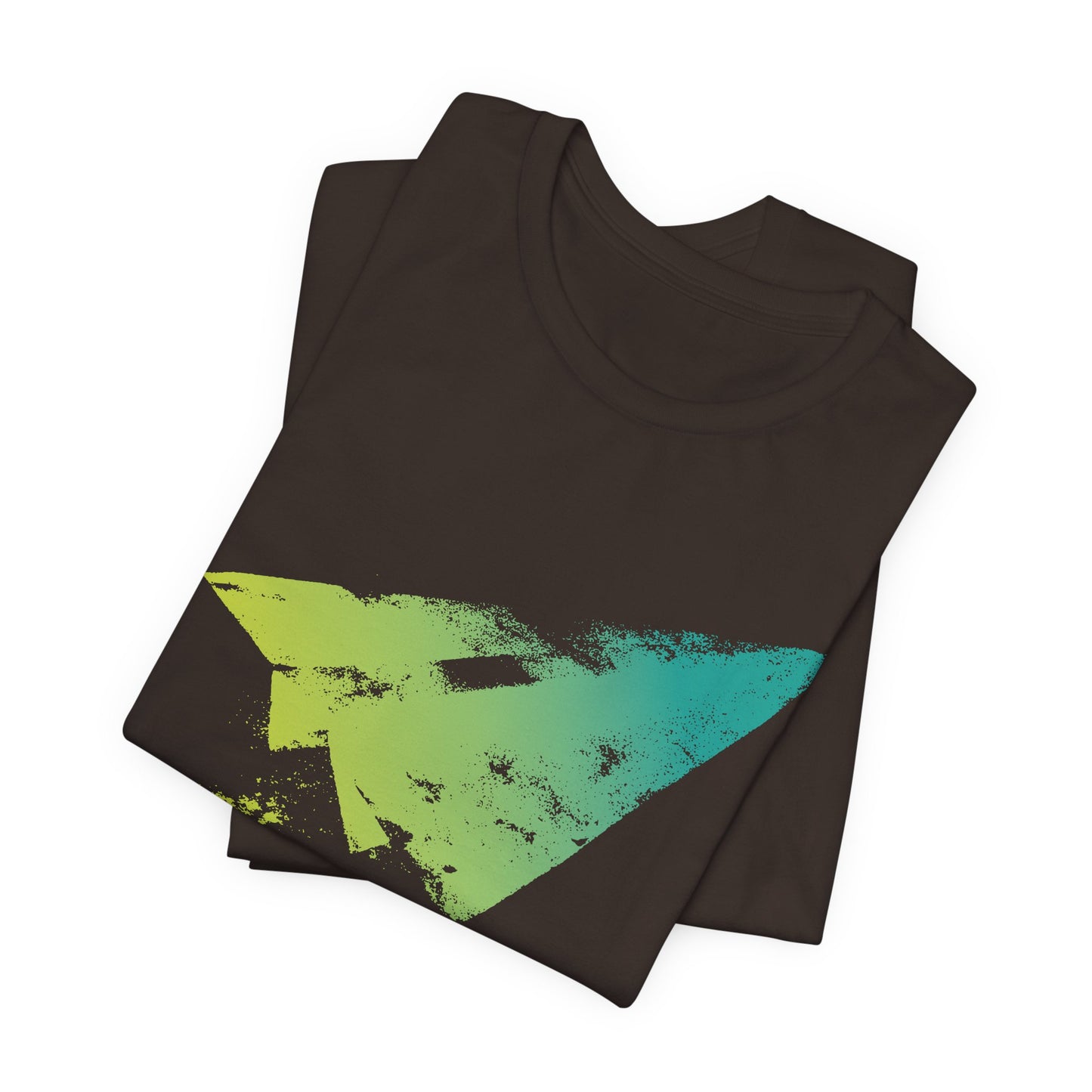 Paper Airplane Graphic Tee — Green Gradient Flight T‑Shirt