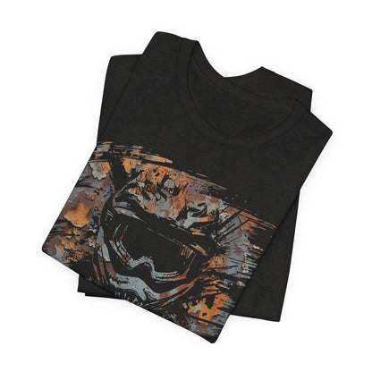 Motorcross Helmet T-Shirt — Distressed Brushstroke Animal Graphic Tee