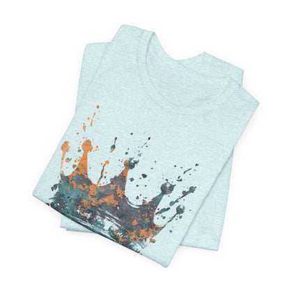 Weathered Kingdom T-Shirt — Watercolor Drip King Crown Graphic Tee
