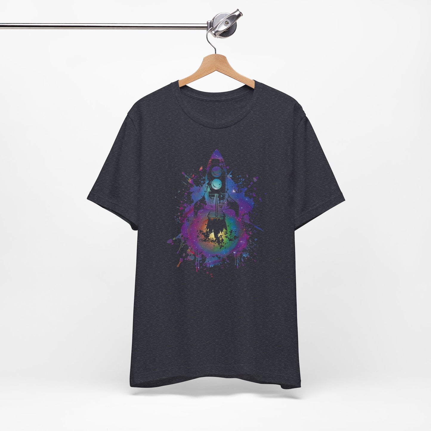Rocket Ship T-Shirt — Colorful Space Launch Graphic Tee